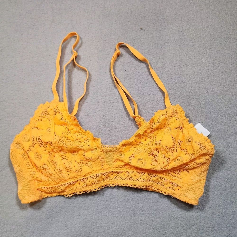 Aerie Orange Lace Bralette‎ Pull On XS 3346 4322016910